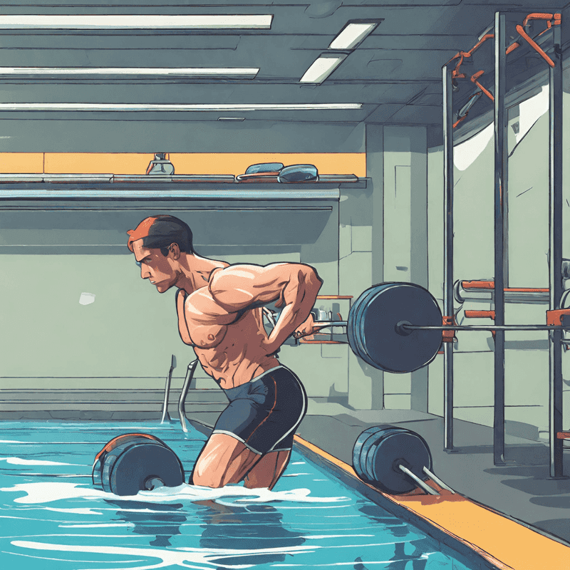 Berenang kombinasi dengan latihan angkat beban